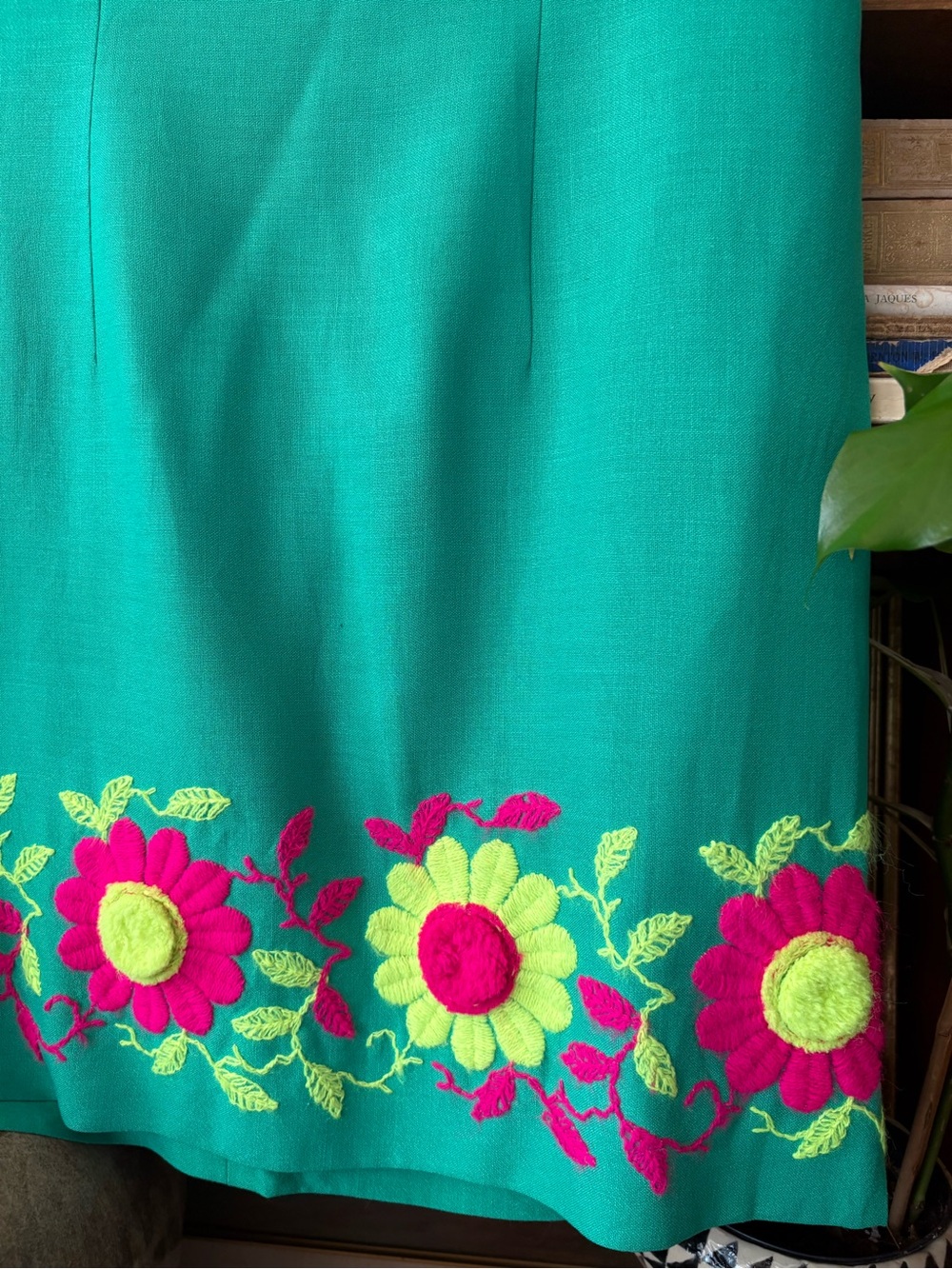 60s Vintage Retro Floral Shift Dress M - Picture 3 of 6